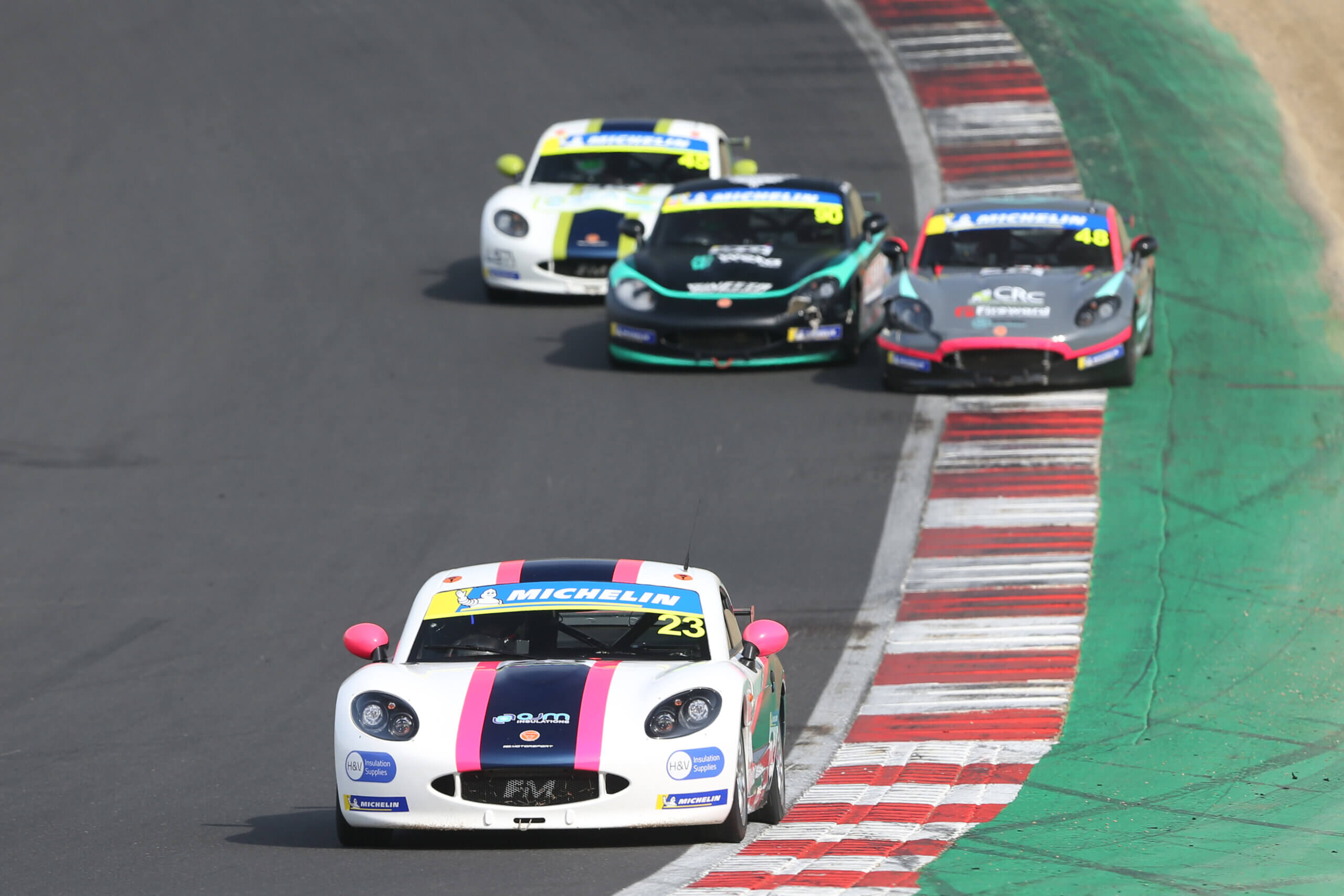 Holly in Brands Hatch action at the Michelin Ginetta Juniors Championship